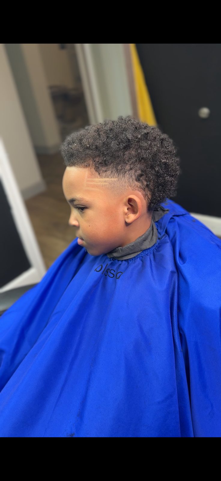Kids curly fade cut by Larry The Barber
