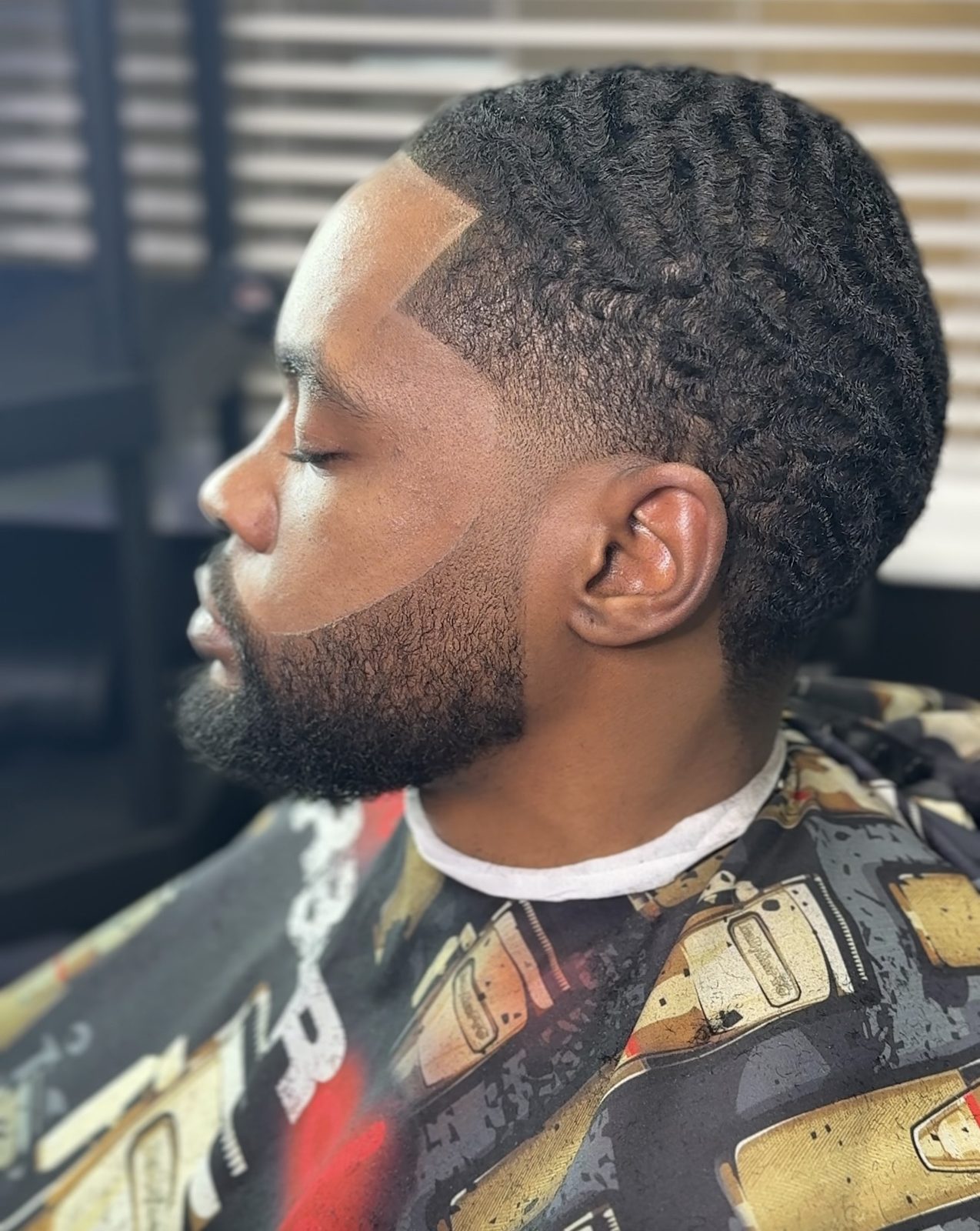 Waves fade with full beard by Larry The Barber